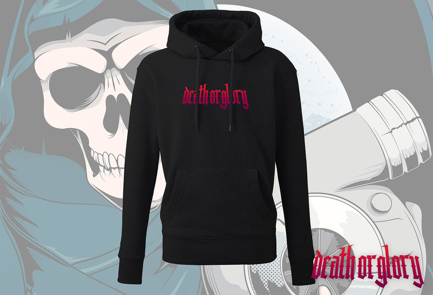 Death or Glory Gothic logo hoodie