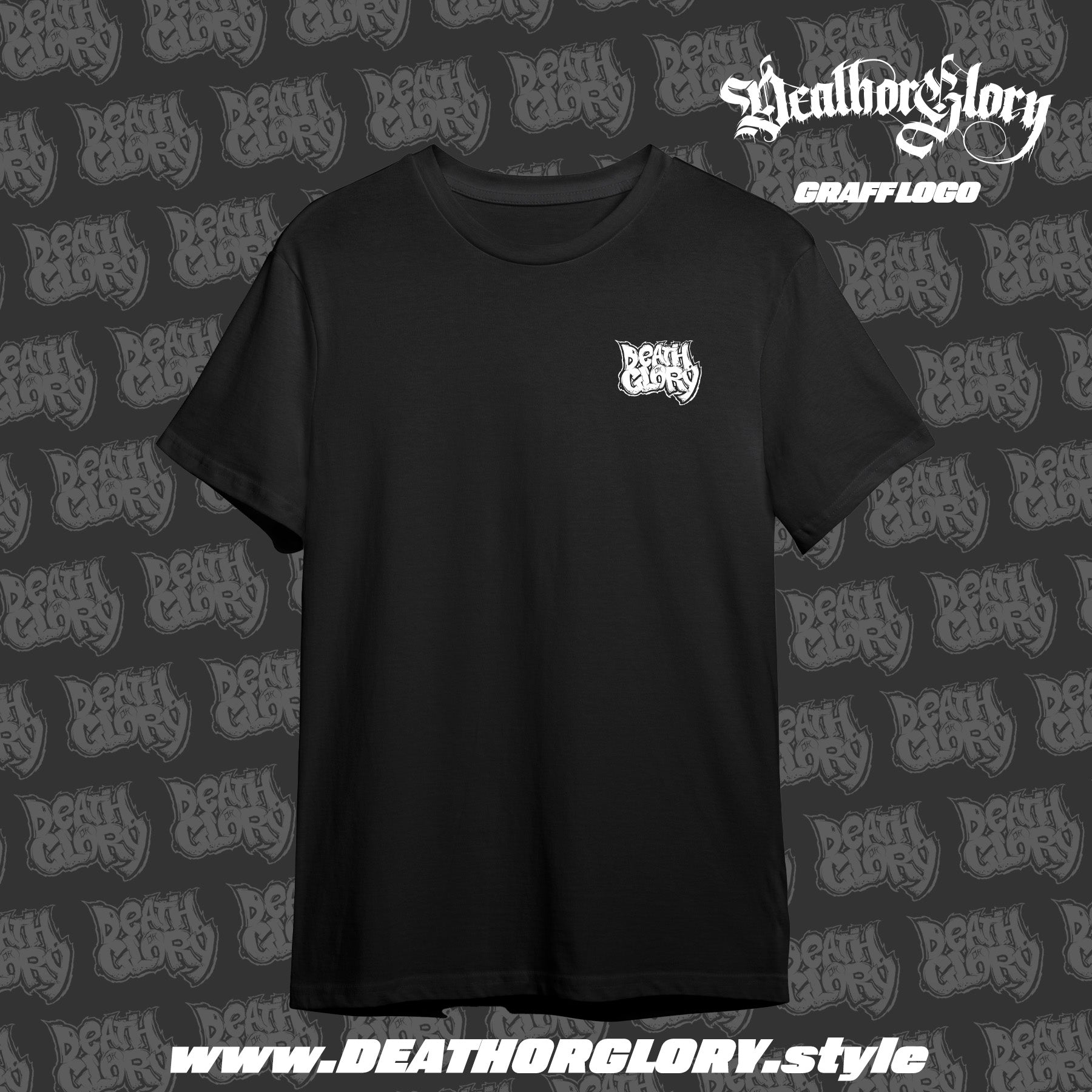 Death or Glory graff logo left chest t-shirt