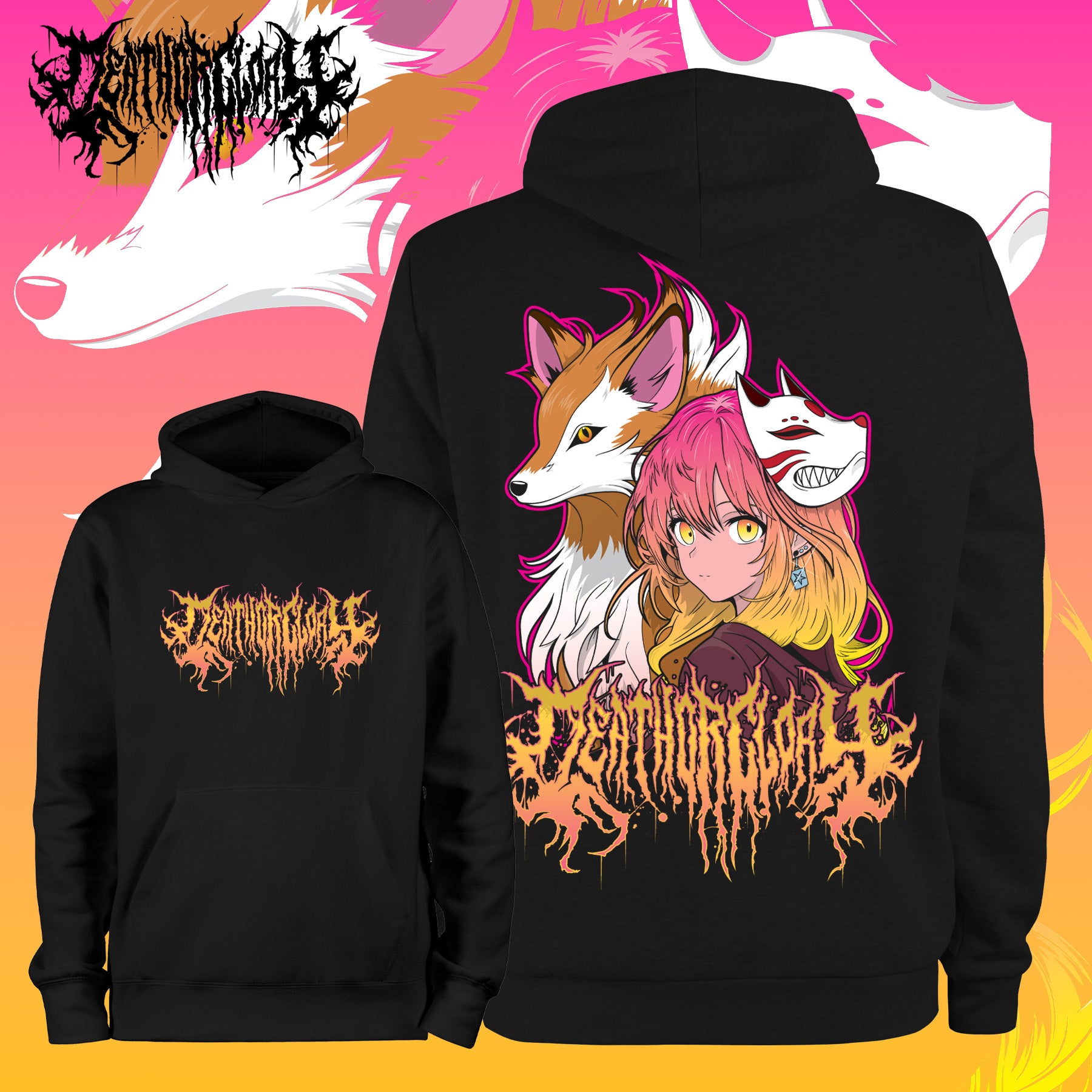 Death or Glory - Kitsune hoodie